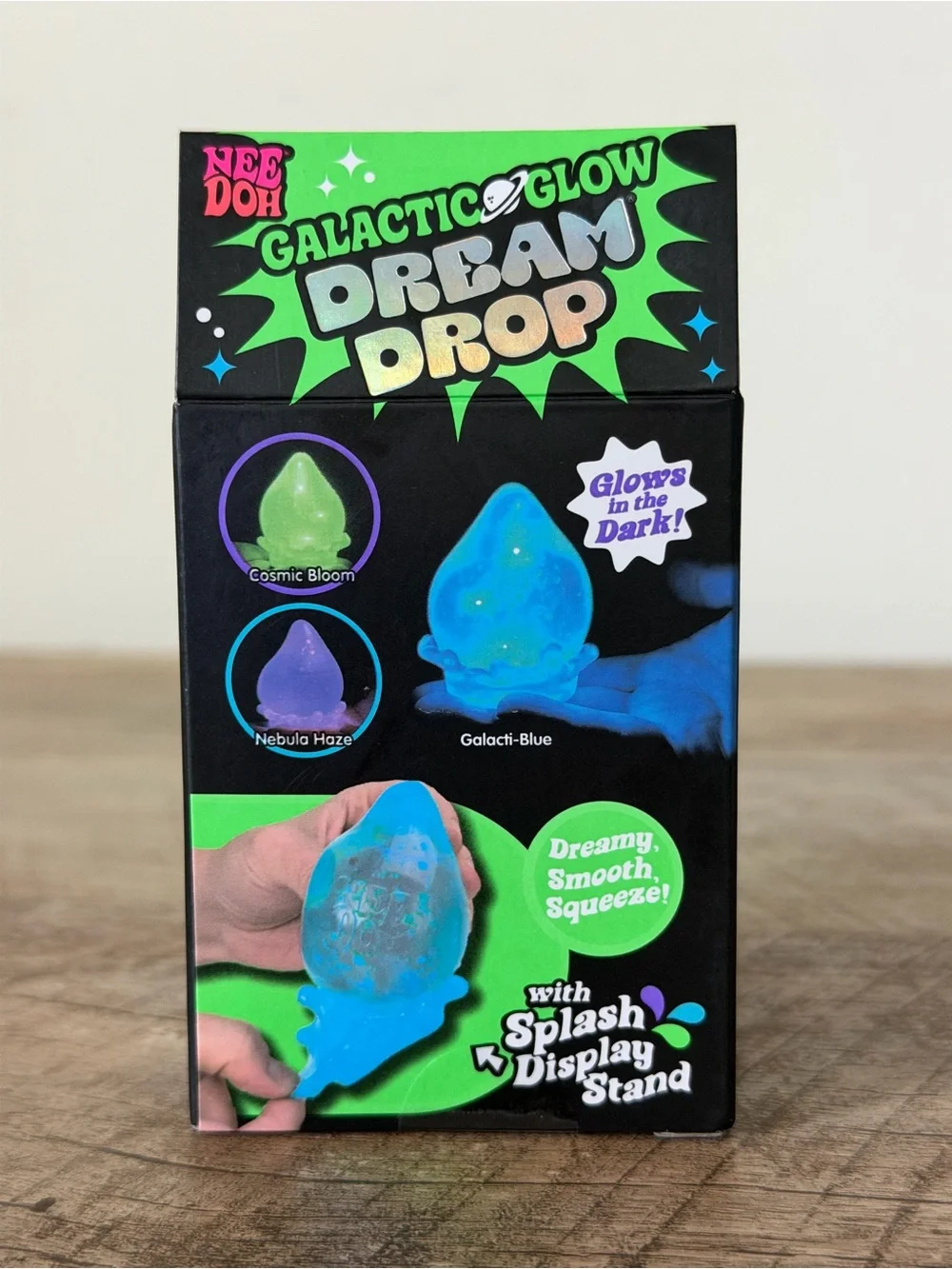 RARE! Limited Edition GLOW In Dark NeeDoh Galactic Glow Dream Drop Fidget Squish